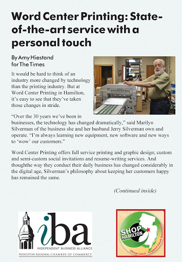 Invitation Printing Service «Word Center Printing», reviews and photos, 1905 NJ-33, Hamilton Township, NJ 08690, USA