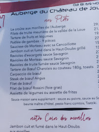 Menu du Contact Hôtel Auberge du château de joux à La Cluse-et-Mijoux