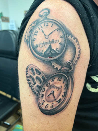 Explore hand and finger tattoo ideas, creative tattoo ideas in Whiteville, available at Coup de Gras 2.0 Tattoo and Body Piercing