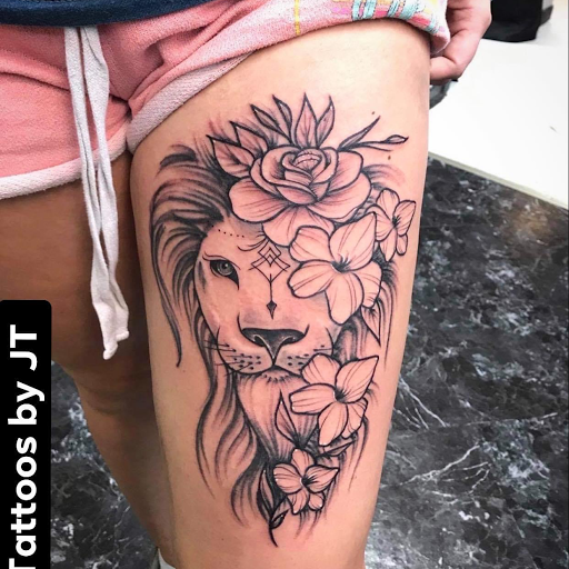 Explore 1 2 sleeve tattoo ideas, creative tattoo ideas in Berea, available at Self-Made Tattoo Studio