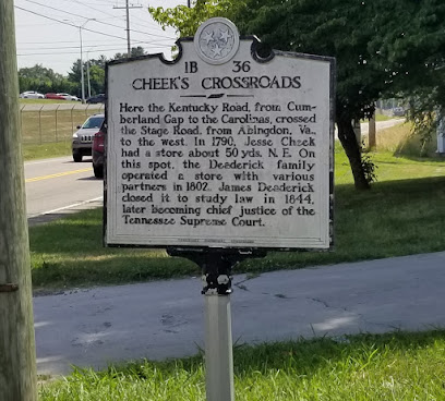 Cheek's Crossroads Historical Marker