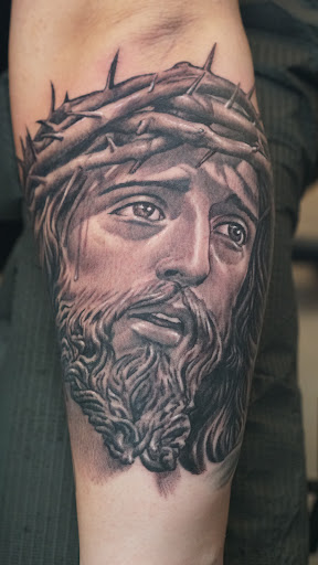 Explore pectoral tattoo ideas, creative tattoo ideas in Oxnard, available at Downtown Tattoo & Body Piercing