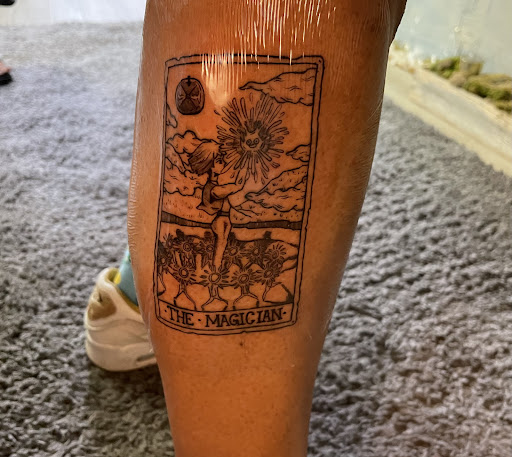 Explore wizard tattoo ideas, creative tattoo ideas in Vermillion, available at Grouchy Hyena Tattoo & Illuminated Dahlia