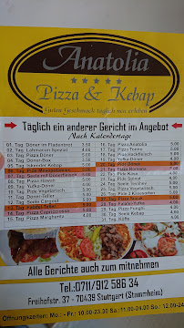 Menu du Davran Pizza & Kebab à Stuttgart