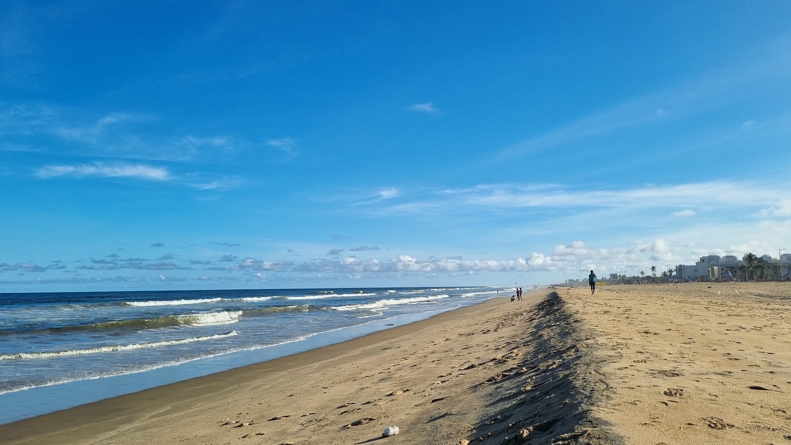 Φωτογραφία του Patinapakkam Beach με επίπεδο καθαριότητας εν μέρει καθαρό