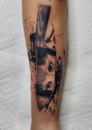 Explore cross cover up tattoo ideas, creative tattoo ideas in Lawrence, available at Black Chapel Tattoo