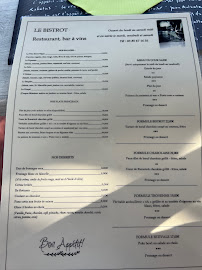 Menu / carte de Sarl Le Bistrot à Montceau-les-Mines