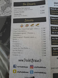 Restaurant PB Poulet Braisé Argenteuil à Argenteuil - menu / carte