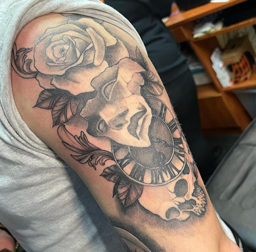 Explore blue butterfly tattoo ideas, creative tattoo ideas in Ambler, available at Tattoo GalaxyAmbler Piercing & Custom Tattoos