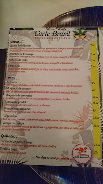 Colibri restaurant à Nancy menu