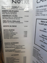 Restaurant Chalet du Glacier des Bossons à Chamonix-Mont-Blanc (la carte)