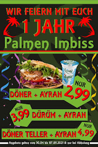 Menu / carte de Palmen Imbiss à Nuremberg
