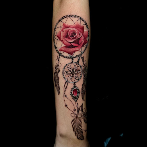 Explore small love tattoo ideas, creative tattoo ideas in Norcross, available at Brotherhood Tattoo