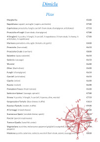 Pizzeria Dimicla à Loro Ciuffenna carte