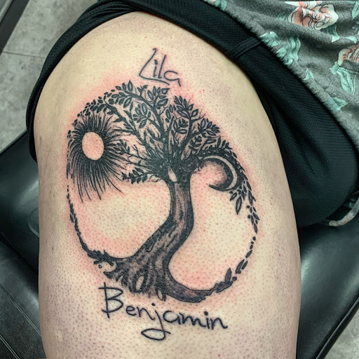 Explore nezuko tattoo ideas, creative tattoo ideas in Hudson Falls, available at ALTERED ADDICTION TATTOOS