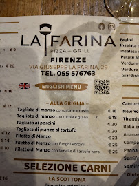La Farina Pizza + Grill - FIRENZE à Florence menu