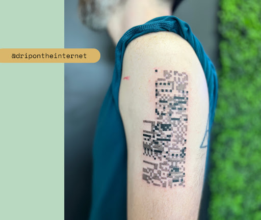 Explore infinity name tattoo ideas, creative tattoo ideas in Brooklyn, available at Cake Is a Lie Tattoo Parlor