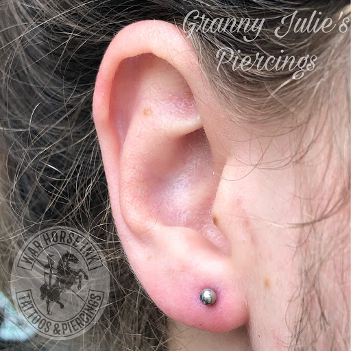 Explore sideburn tattoo ideas, creative tattoo ideas in Kent, available at War Horse Ink