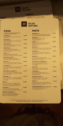 Restaurant italien IT - Italian Trattoria Lille Place de la Gare à Lille (le menu)