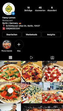 Menu / carte de Fancy Lemon - Pizza Napoletana à Berlin