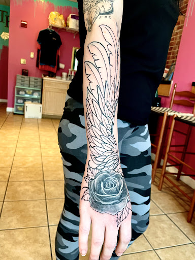 Explore black and red tattoo ideas, creative tattoo ideas in Berwick, available at Truth Custom Tattoo, Design & Gallery