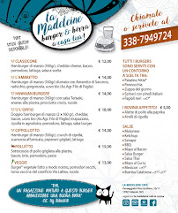 La Madeleine B.B.CU. à Alassio menu