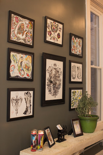 Explore rose and skull tattoo ideas, creative tattoo ideas in Covington, available at Illuminaut Tattoo