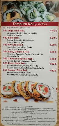 Vietnamese Thien Binh à Köthen (Anhalt) menu