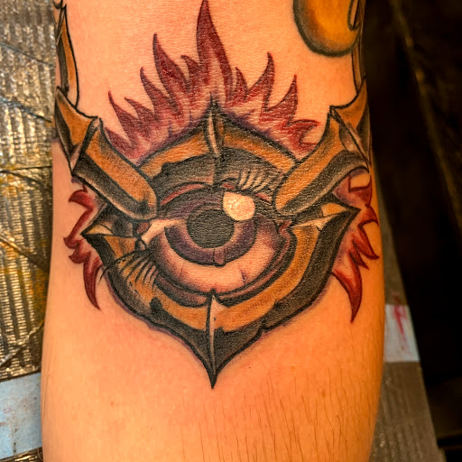 Explore elbow tattoo ideas male, creative tattoo ideas in Augusta, available at Mr. Tattoo