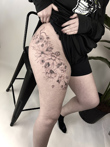 Explore to infinity and beyond tattoo ideas, creative tattoo ideas in Southampton, available at Le Uke Tattoo Studio