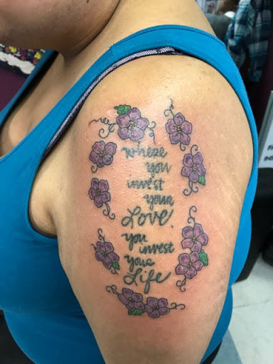 Explore ideas for leg sleeve tattoos, creative tattoo ideas in Milwaukee, available at Bay Street Tattoo Co.