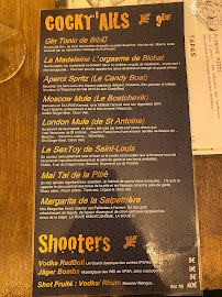 Restaurant Le Caducée à Paris (le menu)