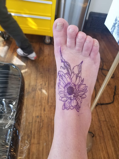 Explore blast over tattoo ideas, creative tattoo ideas in Canton, available at The Inkeepers Tattoo Parlor