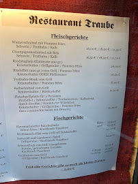 Menu / carte de Restaurant Traube à Lana