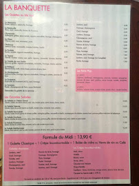 Crêperie La Banquette à Vincennes - menu / carte