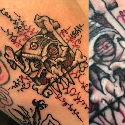 Explore gunslinger tattoo ideas, creative tattoo ideas in Augusta, available at Mr. Tattoo