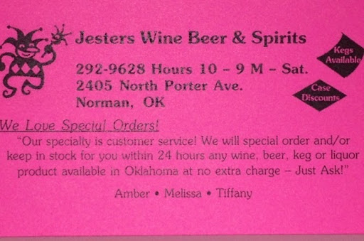 Wine Store «Jesters Wine Beer & Spirits», reviews and photos, 2405 N Porter Ave, Norman, OK 73071, USA