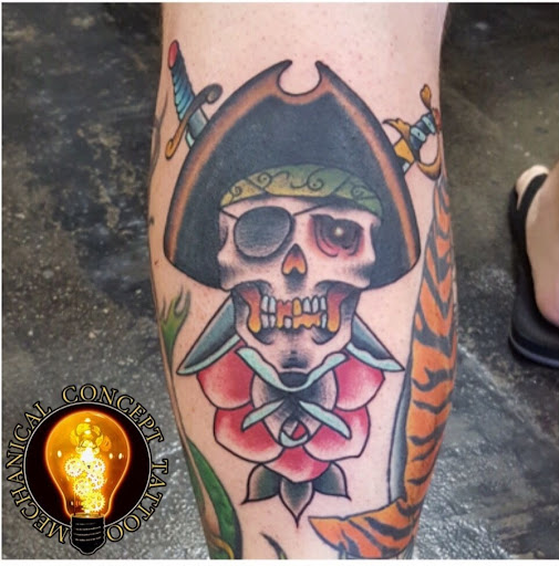 Explore cheetah print tattoos ideas, creative tattoo ideas in Huntington Beach, available at Mechanical Concept Tattoo