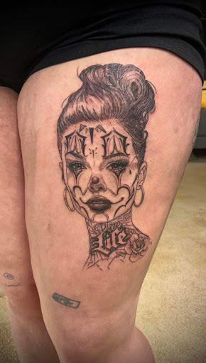 Explore geisha tattoo ideas, creative tattoo ideas in Toledo, available at Meraki Tattoo