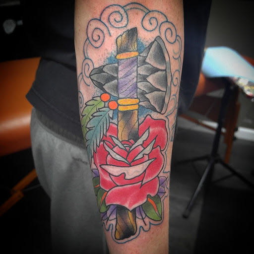 Explore invincible tattoo ideas, creative tattoo ideas in Gadsden, available at Sacred Art Tattoo Company