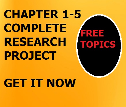 Project Topics and Chapter 1-5
