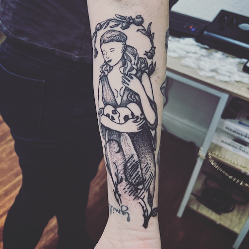 Explore time flies tattoo ideas, creative tattoo ideas in Cocoa, available at Rorschach Tattoo Shop and Piercing Studio