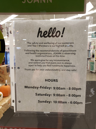 Fabric Store «Jo-Ann Fabrics and Crafts», reviews and photos, 1671 I-35 #208, New Braunfels, TX 78130, USA