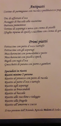Oca Bianca da Ugo - Trattoria à Vicenza menu
