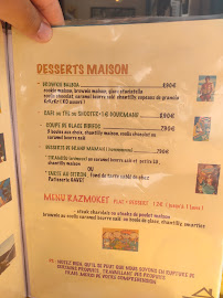 Restaurant Nos Belles Années à Pornic (le menu)