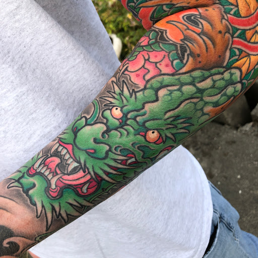 Explore goku tattoo ideas, creative tattoo ideas in Olympia, available at Lo and Behold Tattoo