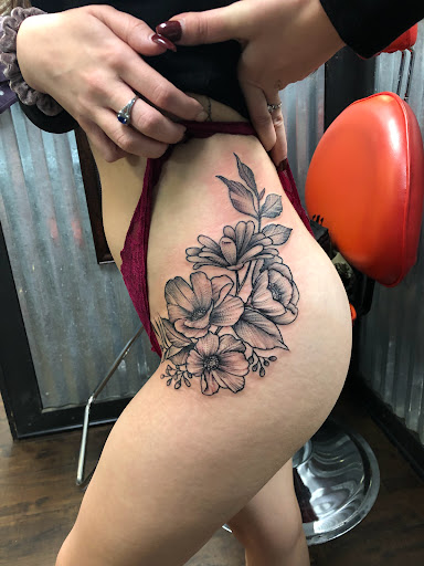 Explore black tattoo cover up ideas, creative tattoo ideas in Leesville, available at Integrity Tattoo