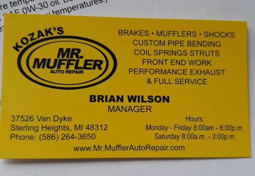 Auto Repair Shop «Mr Muffler Auto Repair», reviews and photos, 37526 Van Dyke, Sterling Heights, MI 48312, USA