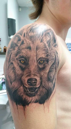 Explore laugh now cry later tattoo ideas, creative tattoo ideas in Hudson, available at Synchronicity Tattoo Studio Llc