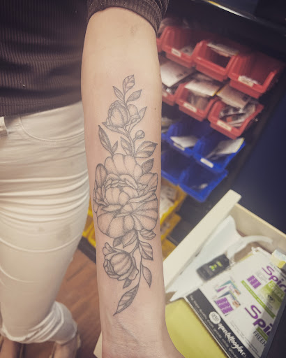 Explore letter g tattoo ideas, creative tattoo ideas in Cocoa, available at Rorschach Tattoo Shop and Piercing Studio